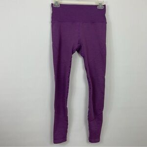 Alphalete‎ Purple Revival Ribbed Athletic Leggings Size Medium